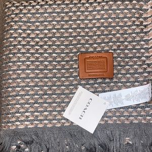 100% Wool Coach Scarf NWT
